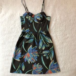 lc by lauren conrad lotus floral bustier dress